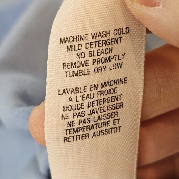 Vintage 90s Blue Wrap Shirt Dance Ballet M/L Multi Tie Supplex Nylon Made In USA - Picture 6 of 8